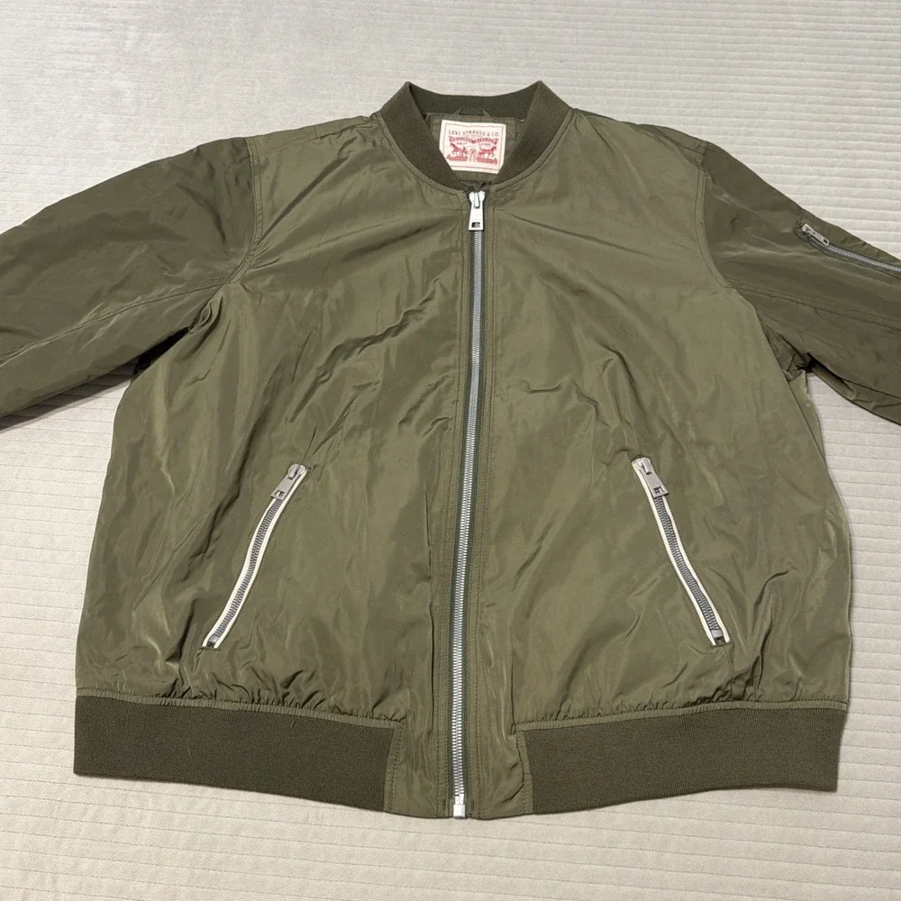 Men's Levi's Levi Strauss & Co. Green Bomber Jacket Size XLarge